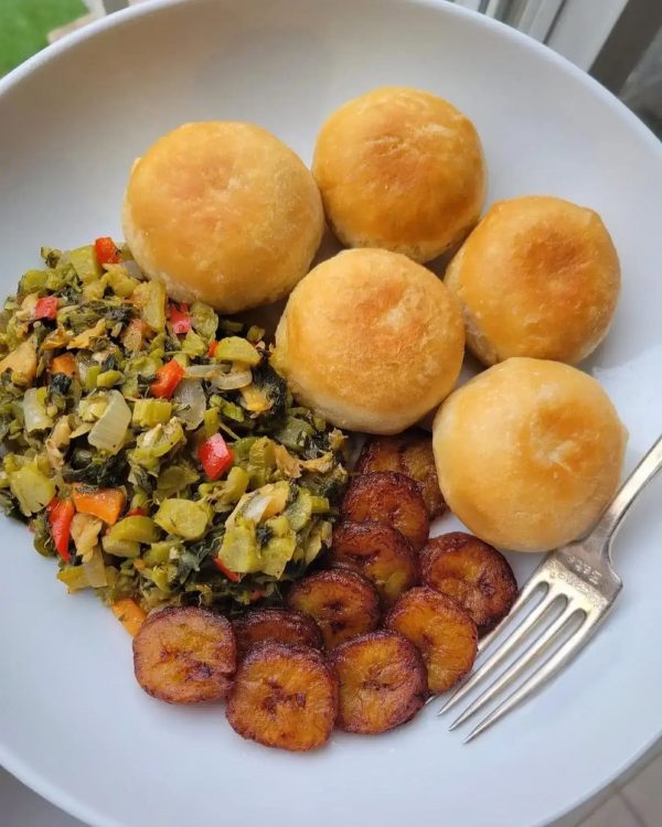 Callaloo, Salt Fish with fried Dumplins